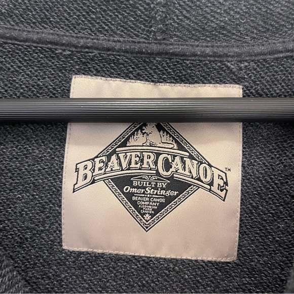 Beaver Canoe Roots Dark Grey Zip-Up Hoodie - Picture 3 of 6